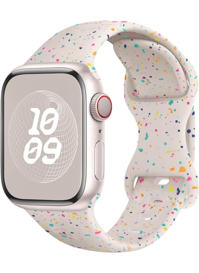 أحزمة رياضية لساعة أبل، متوفرة بأحجام 40 مم، 41 مم، 38 مم، و42 مم، مناسبة للنساء والأطفال والرجال. حزام سيليكون بلاستيكي معاد تدويره، لطيف، متوافق مع ساعات أبل من السلسلة 11، 10، 9، 8، 7، 6، 5، 4، 3، SE، والجيل الثالث/الثاني. - Image 4